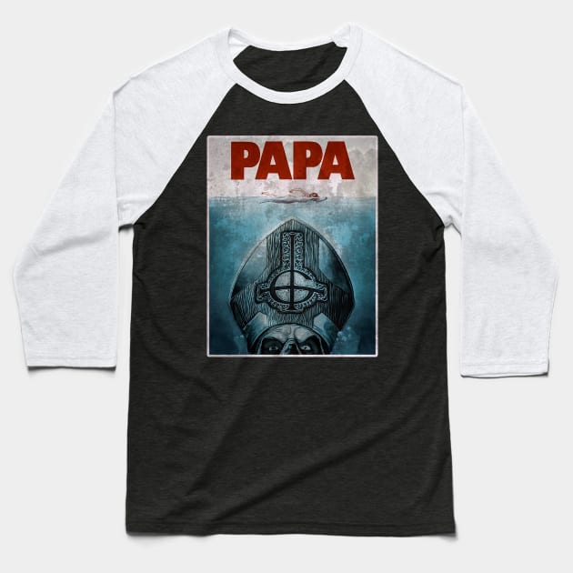 Papa Baseball T-Shirt by Mothman